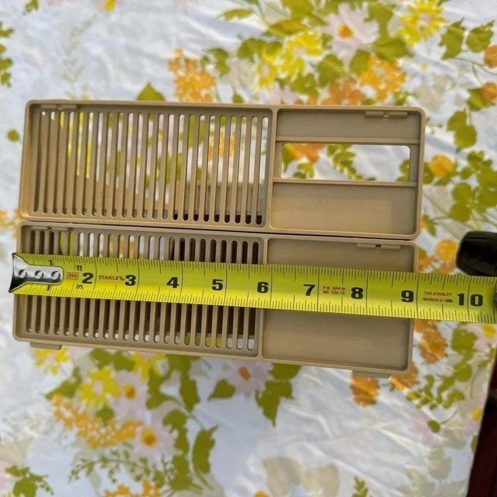 Vintage 1960s Eldon Office Products Stackable Paper Sorter Set of 2 Tan Plastic
